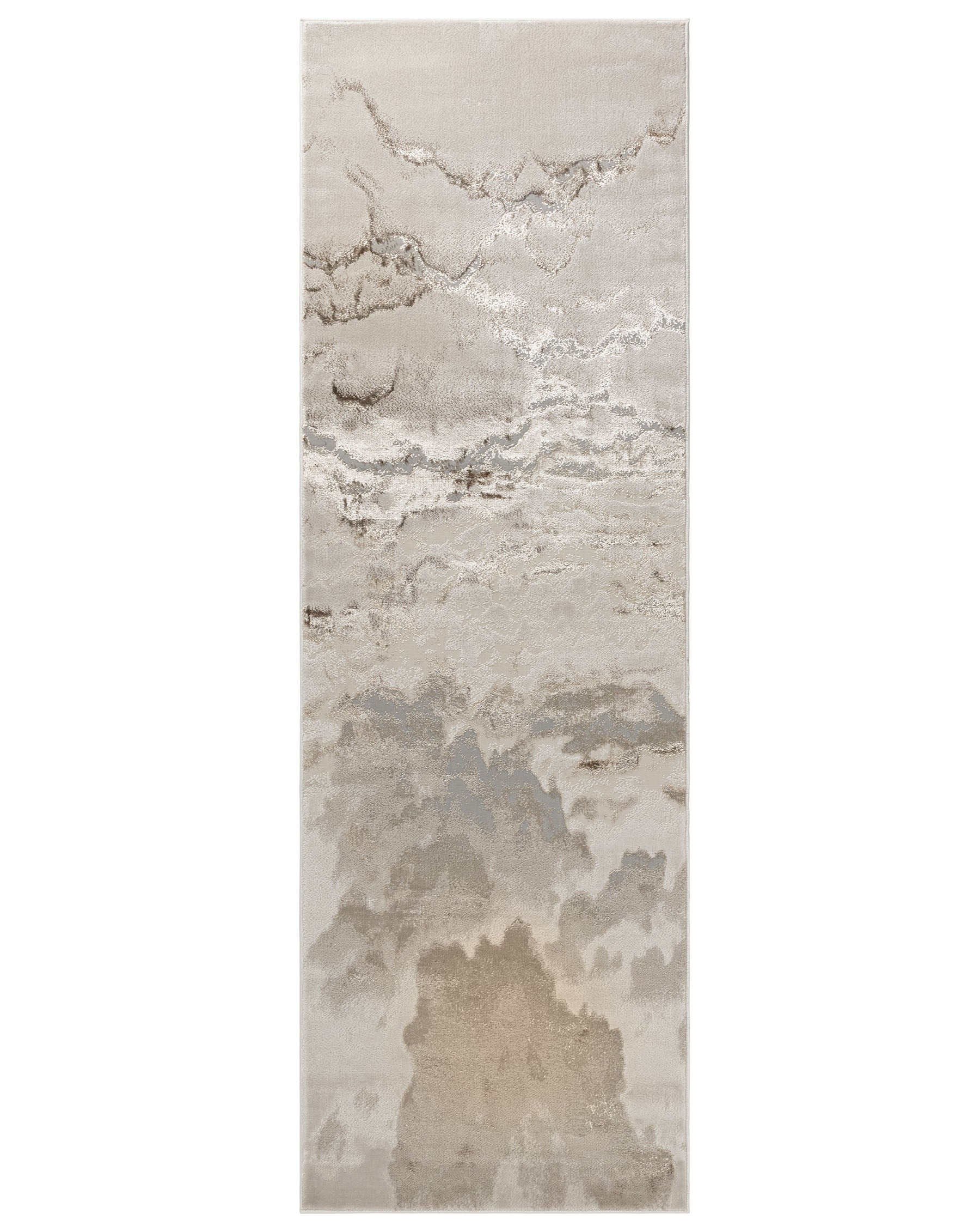 Perla soft gold textured runner rug — image 1