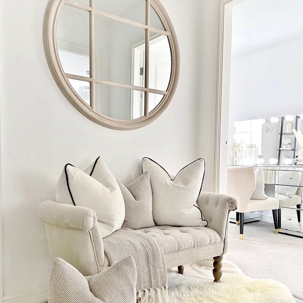 Eccleston Round Mirror in Natural 100x100cm — image 4