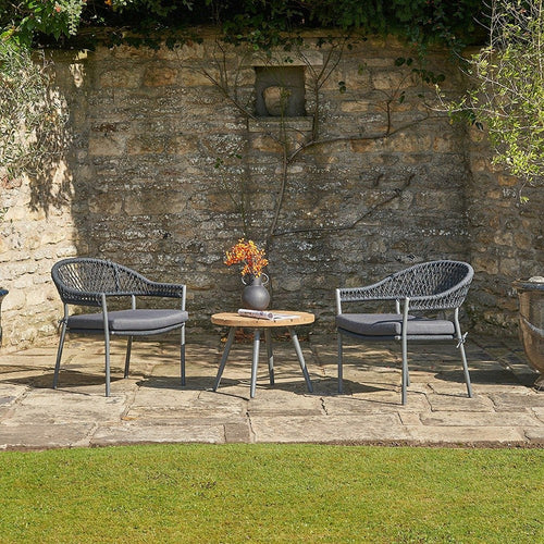 Bisou Outdoor Bistro Set - Teak & Black — image 2