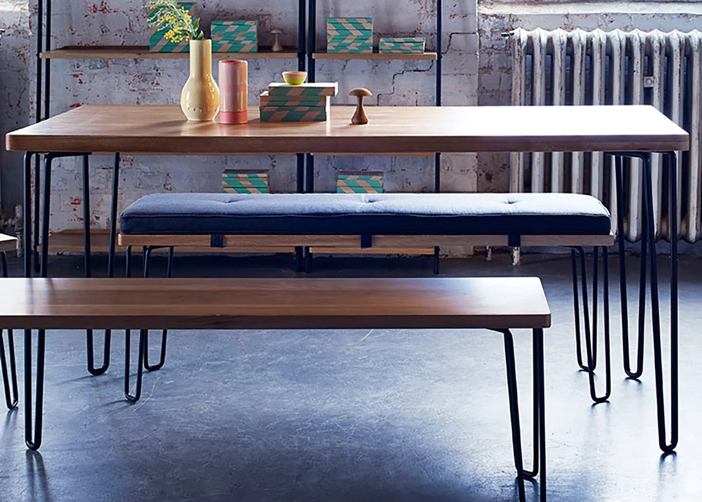 Brunel Bench Cushion Smoke Grey Fabric — image 2
