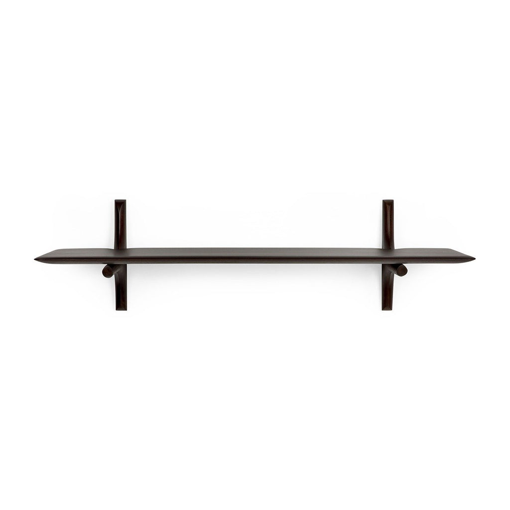 Pi 1 Shelf Wall Shelf - Dark Brown Varnished Mahogany — image 1