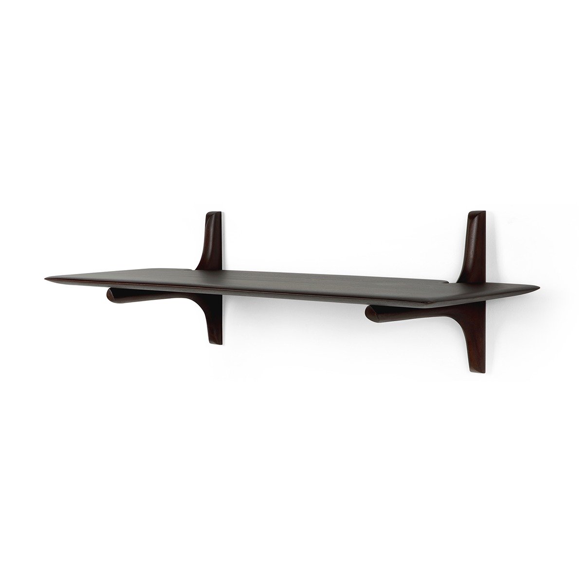 Pi 1 Shelf Wall Shelf - Dark Brown Varnished Mahogany — image 5