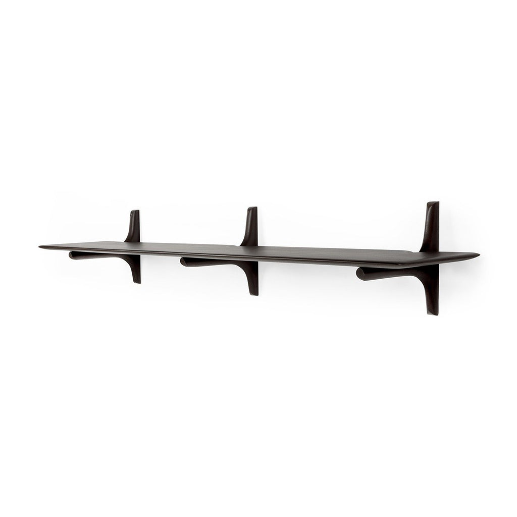 Pi 1 Shelf Wall Shelf - Dark Brown Varnished Mahogany — image 7