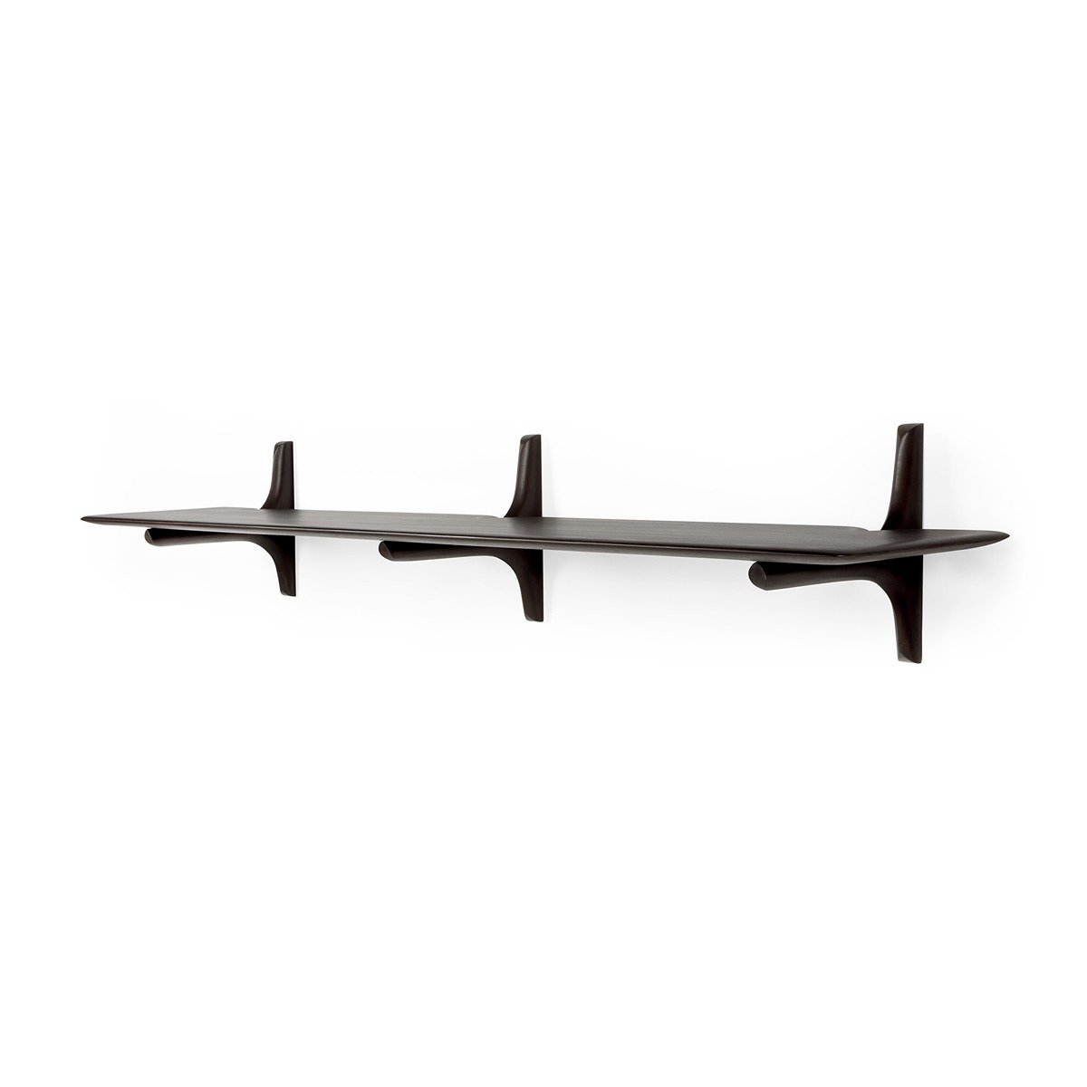 Pi 1 Shelf Wall Shelf - Dark Brown Varnished Mahogany — image 7