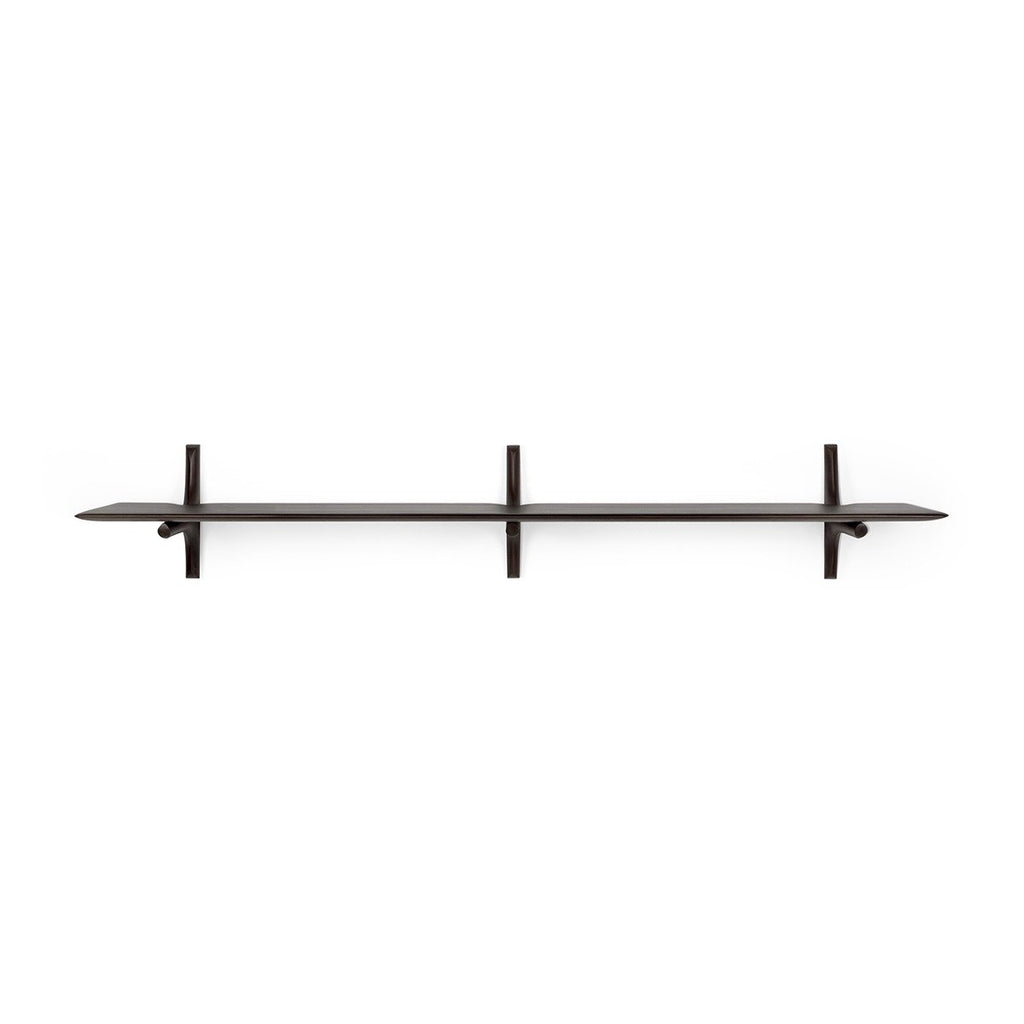 Pi 1 Shelf Wall Shelf - Dark Brown Varnished Mahogany — image 6