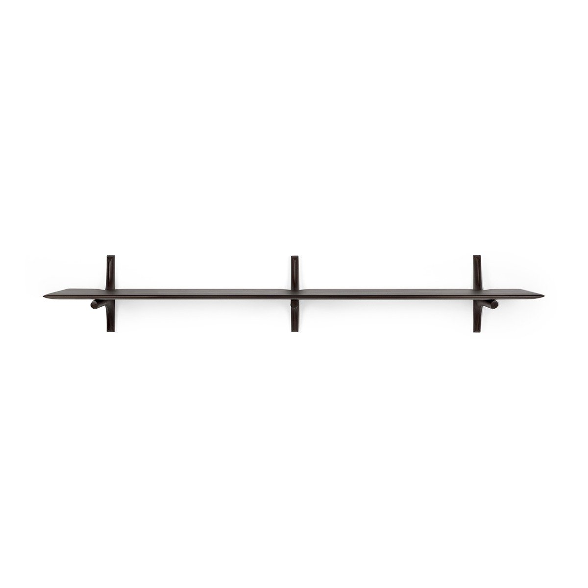Pi 1 Shelf Wall Shelf - Dark Brown Varnished Mahogany — image 6