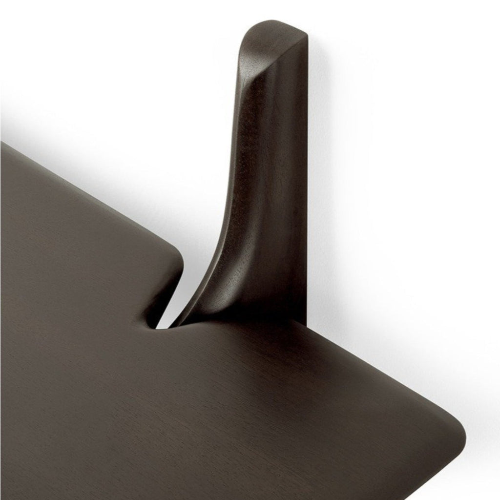 Pi 1 Shelf Wall Shelf - Dark Brown Varnished Mahogany — image 9