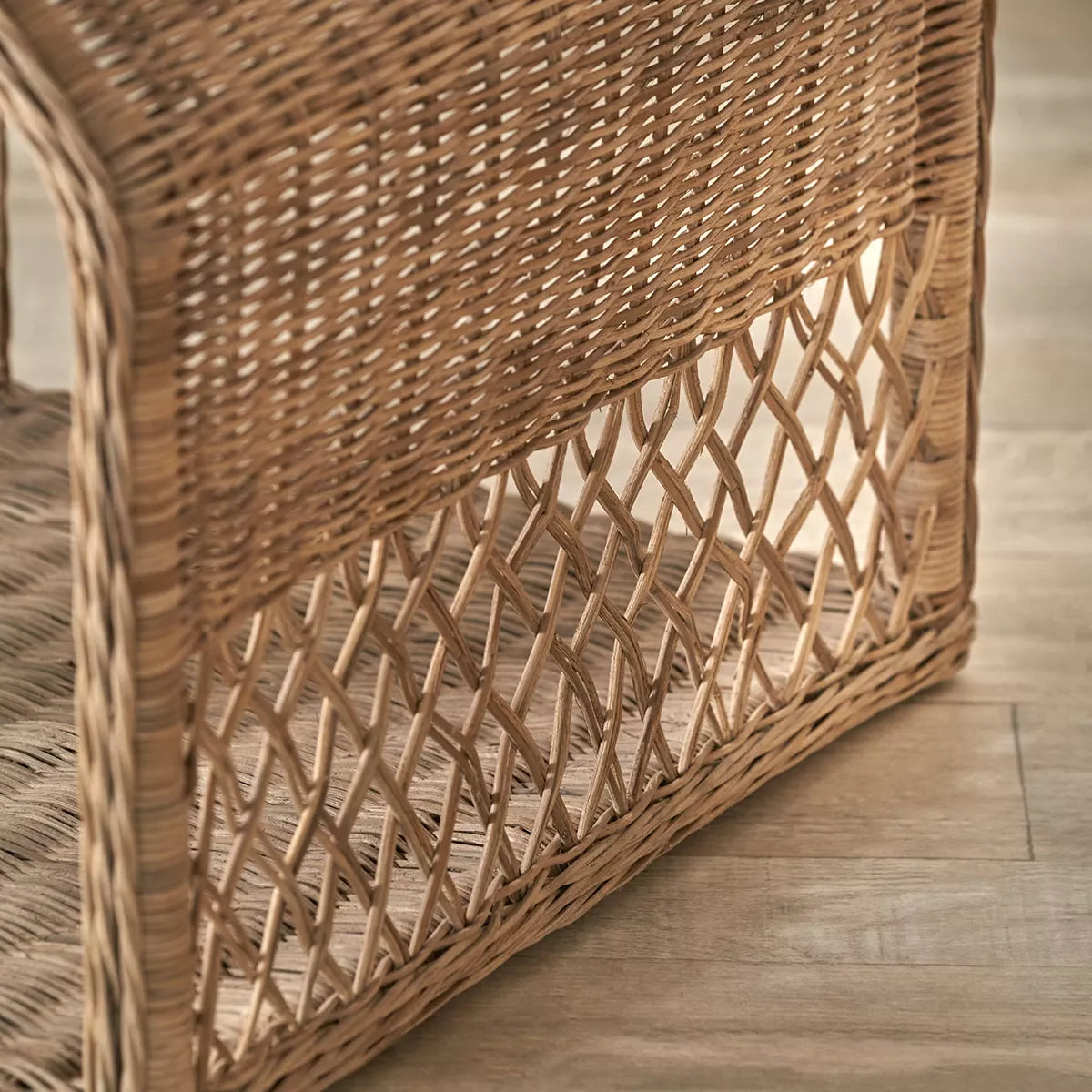 Rattan House Dog Basket - Grey — image 3