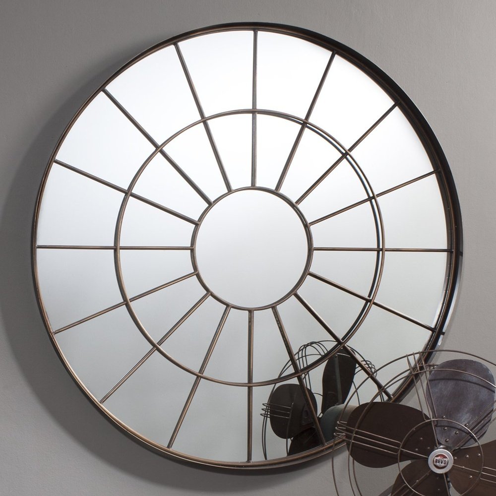 Battersea Industrial Round Window Pane Mirror 100.5x100.5cm — image 2