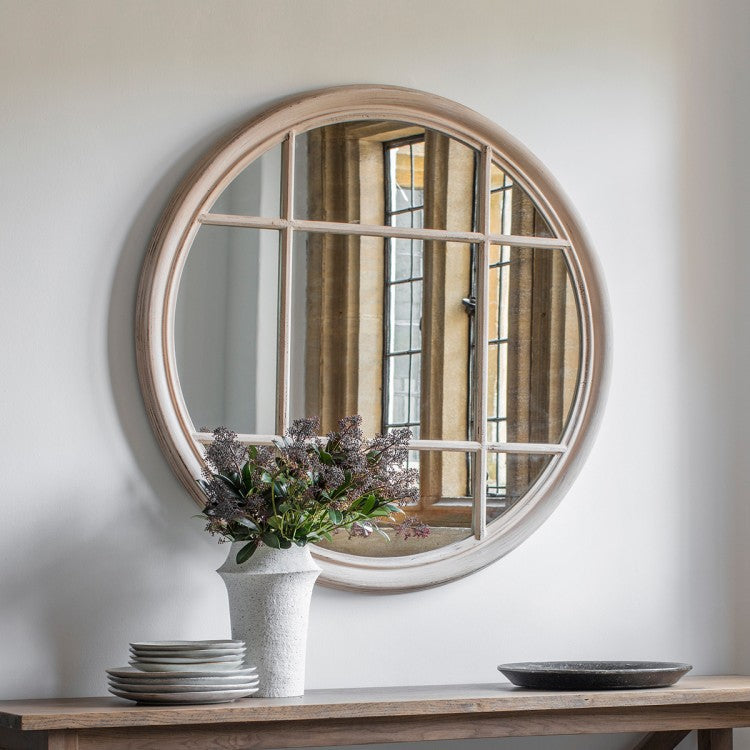 Eccleston Round Mirror in Natural 100x100cm — image 2