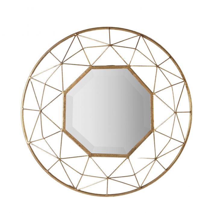 Andromeda Geometric Mirror in Gold 88.5x88.5cm — image 1