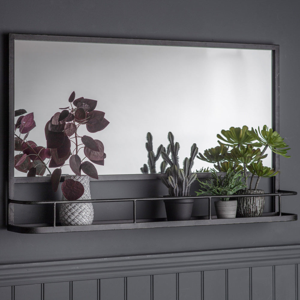 Emerson Overmantel Wall Mirror in Charcoal 63x106cm — image 3