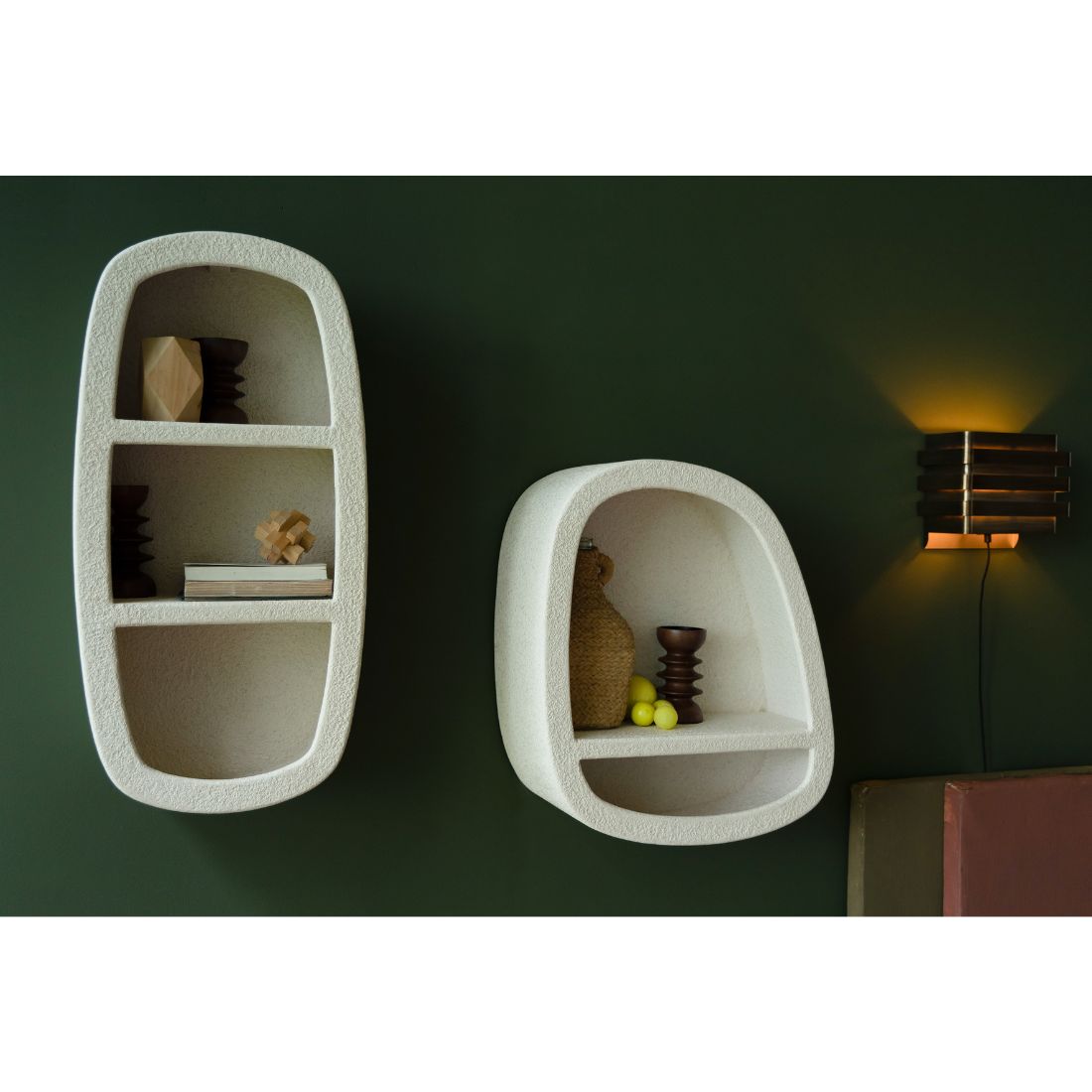 Veda 2 Recycled Marble Wall Shelf — image 8