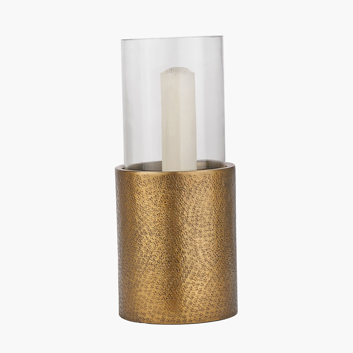 Hurricane Lantern - Antique Brass & Glass — image 3