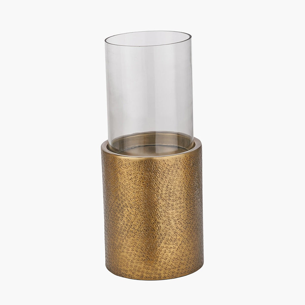 Hurricane Lantern - Antique Brass & Glass — image 5
