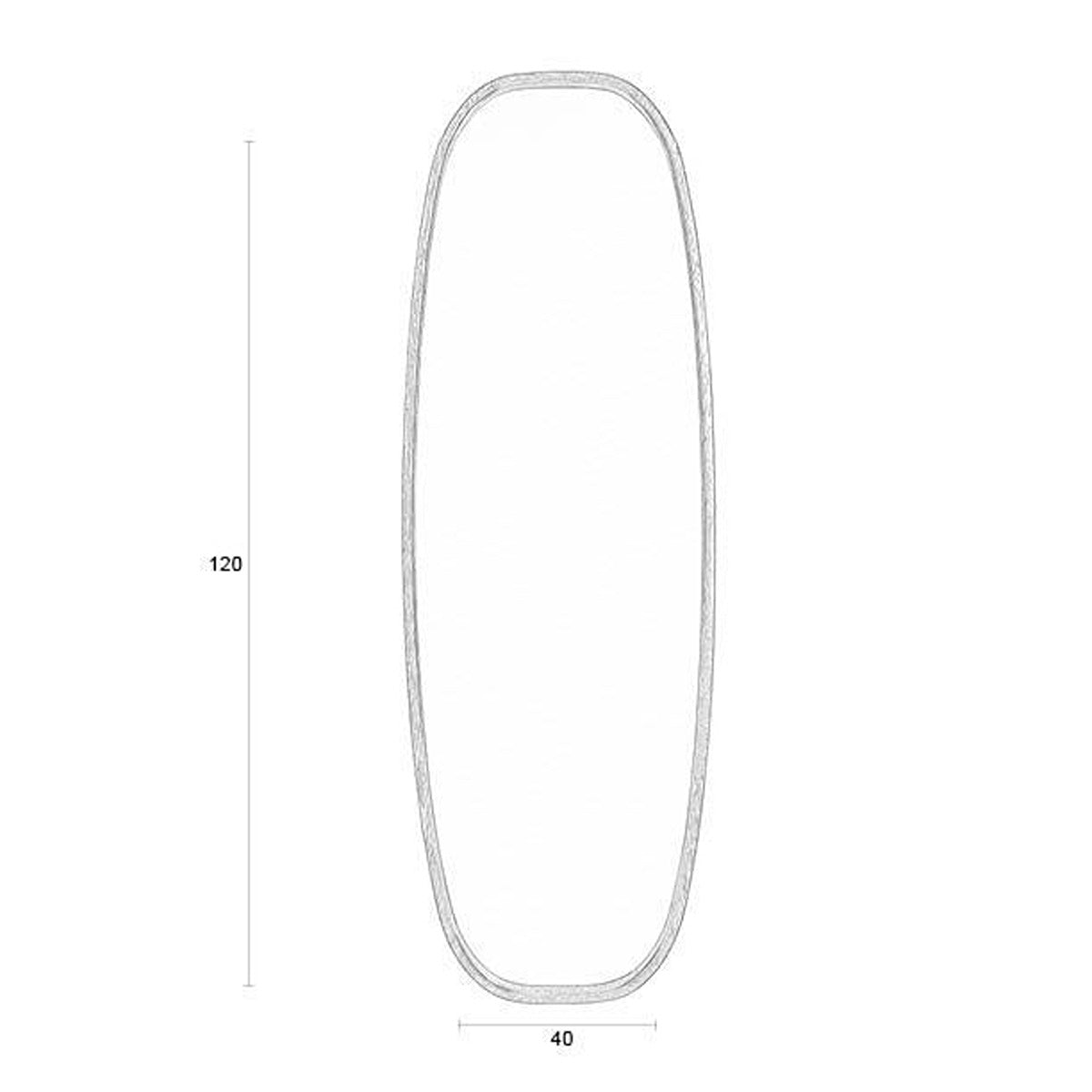 Nyko Mirror 5x40cm - Rubber Wood — image 4