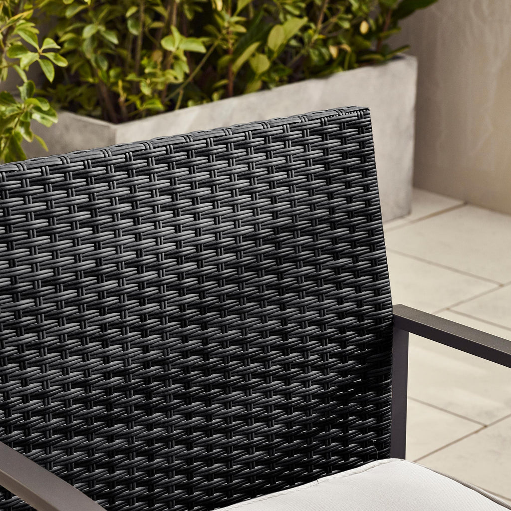 Algarve Black Rattan 2 Seat Garden Bistro Set — image 5