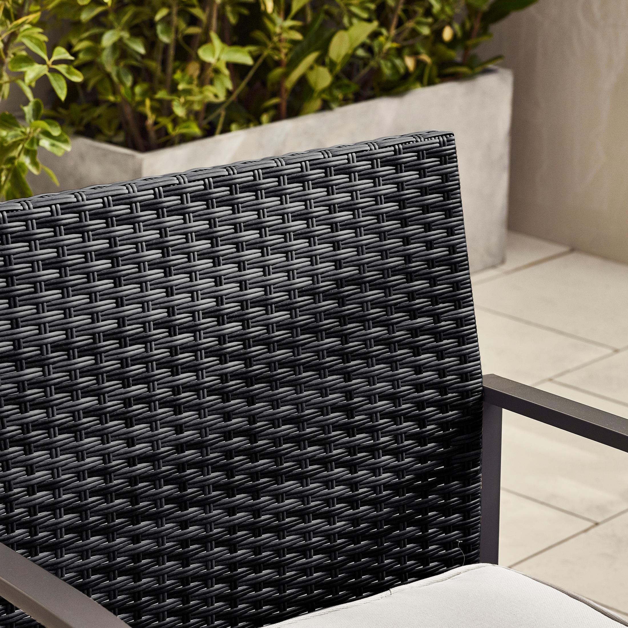 Algarve Black Rattan 2 Seat Garden Bistro Set — image 5