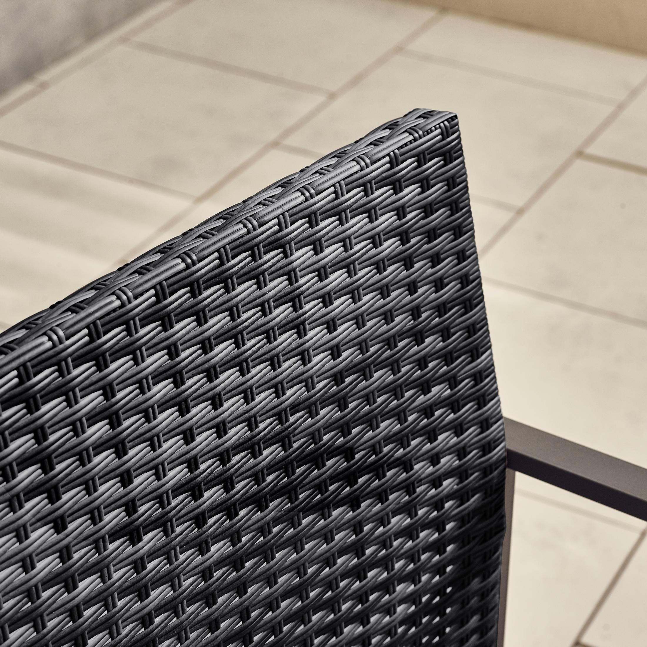Algarve Black Rattan 2 Seat Garden Bistro Set — image 6