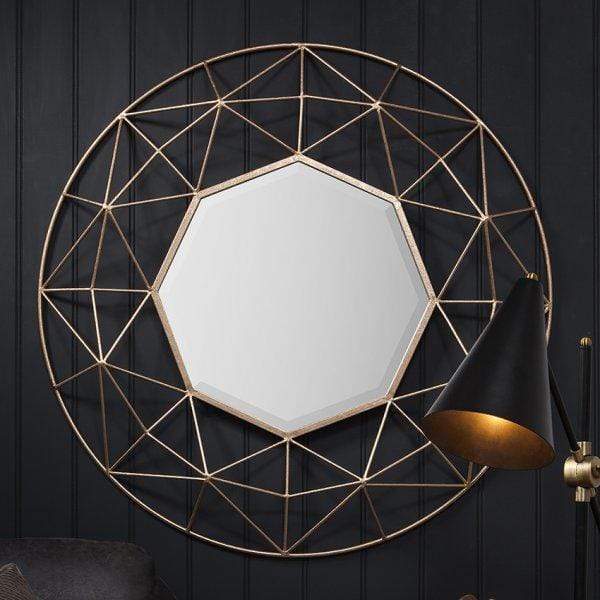 Andromeda Geometric Mirror in Gold 88.5x88.5cm — image 3