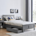 Azure Grey Solid Pine Single Bed Frame — image 1