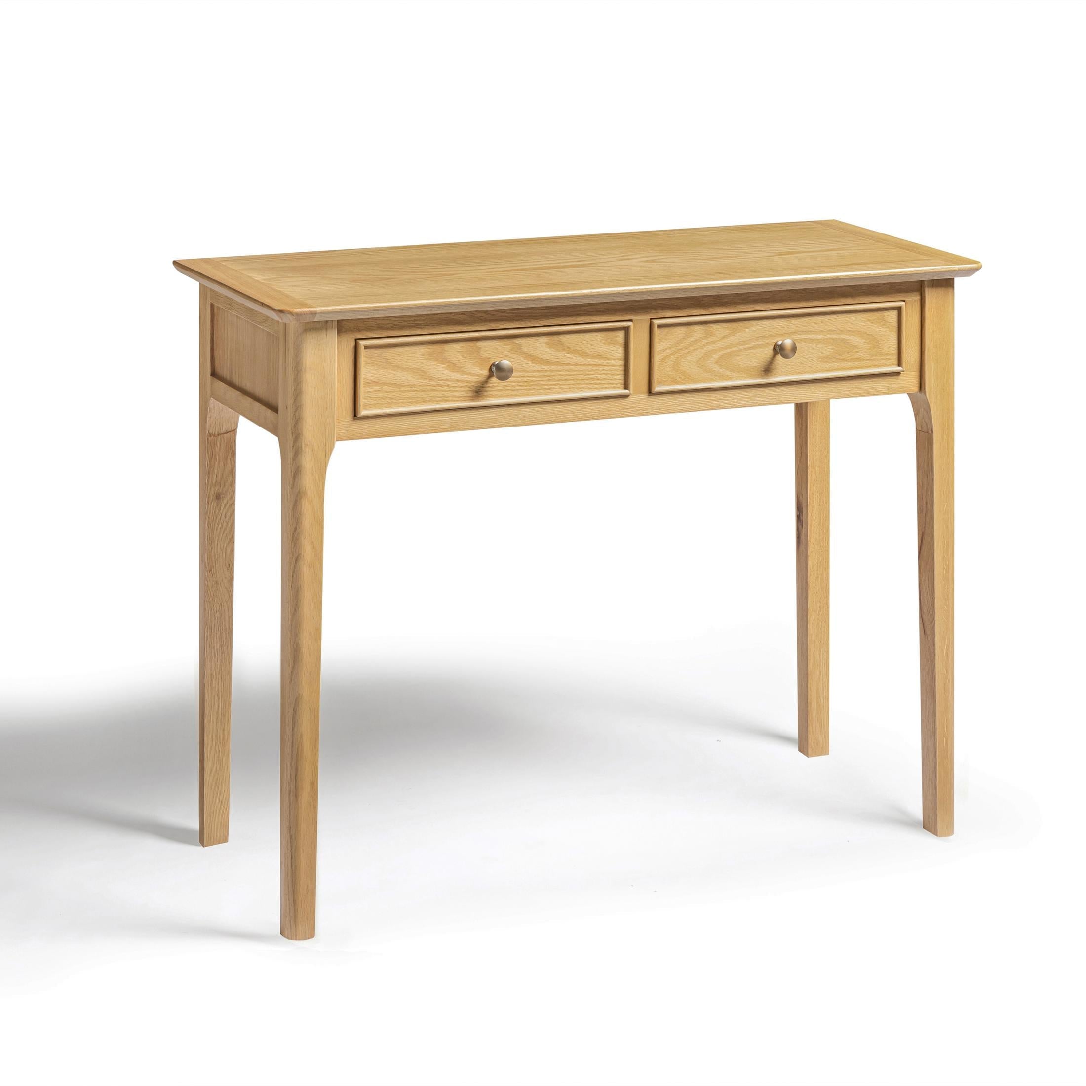 Belle 2 Drawer Solid Oak Wood Console Table — image 9