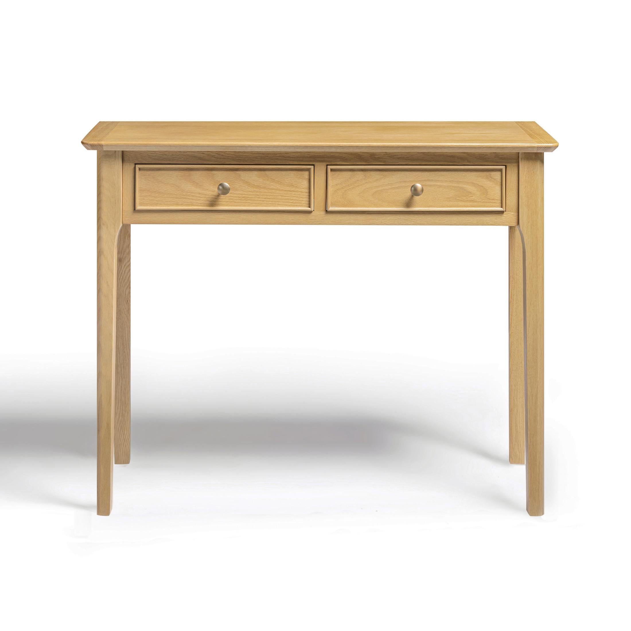 Belle 2 Drawer Solid Oak Wood Console Table — image 10