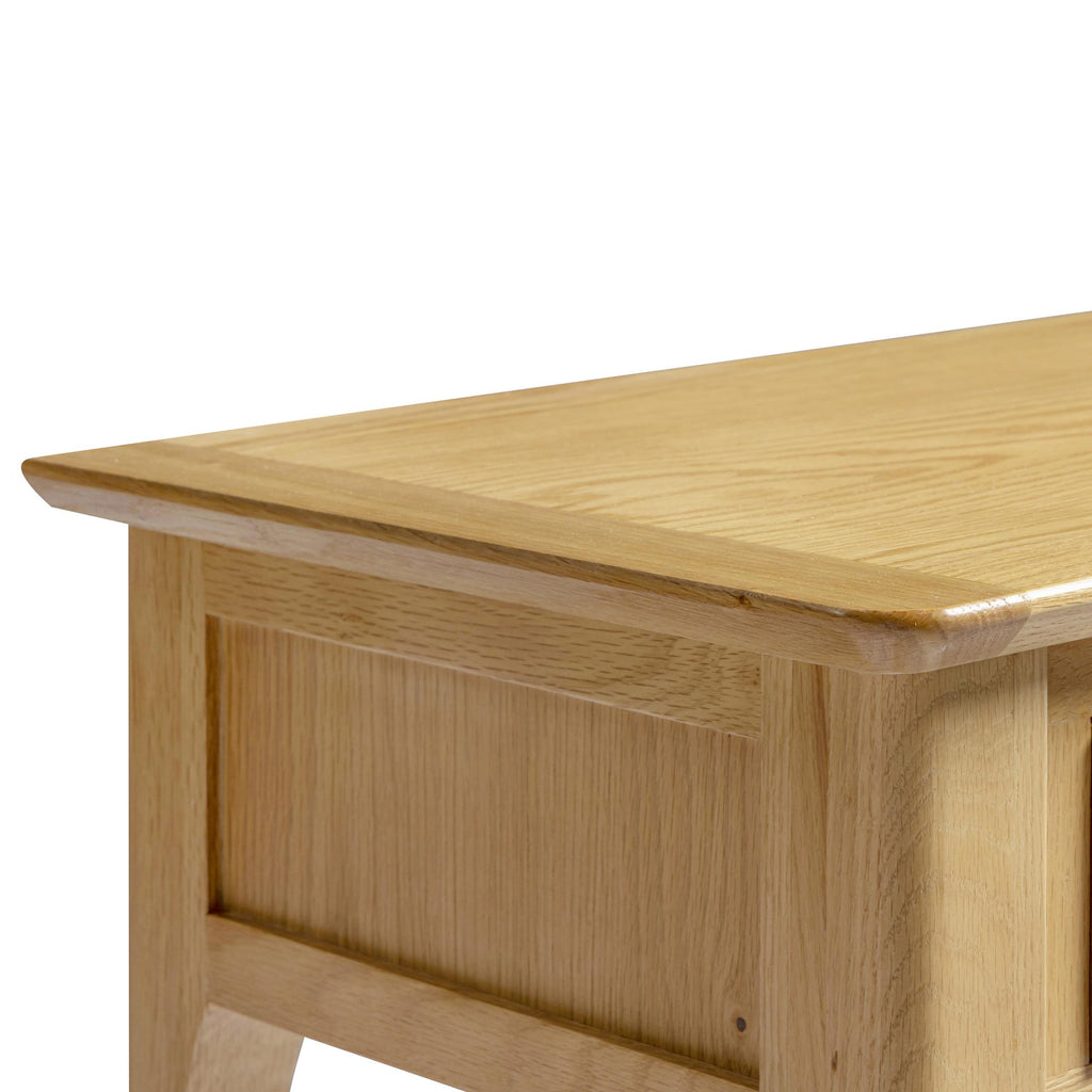 Belle 2 Drawer Solid Oak Wood Console Table — image 5