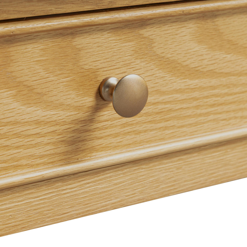 Belle 2 Drawer Solid Oak Wood Console Table — image 6