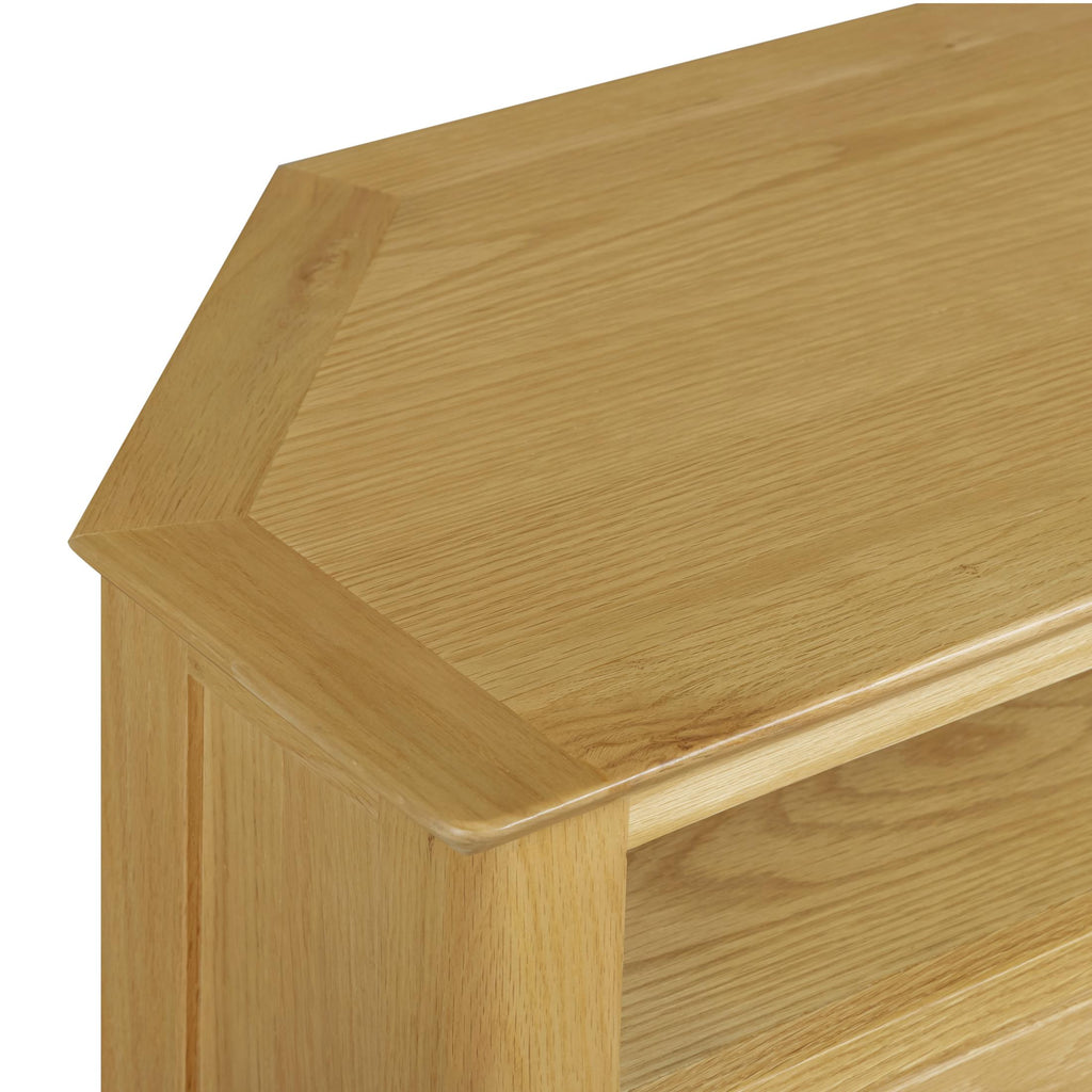 Belle Solid Oak Wood Corner TV Stand — image 6