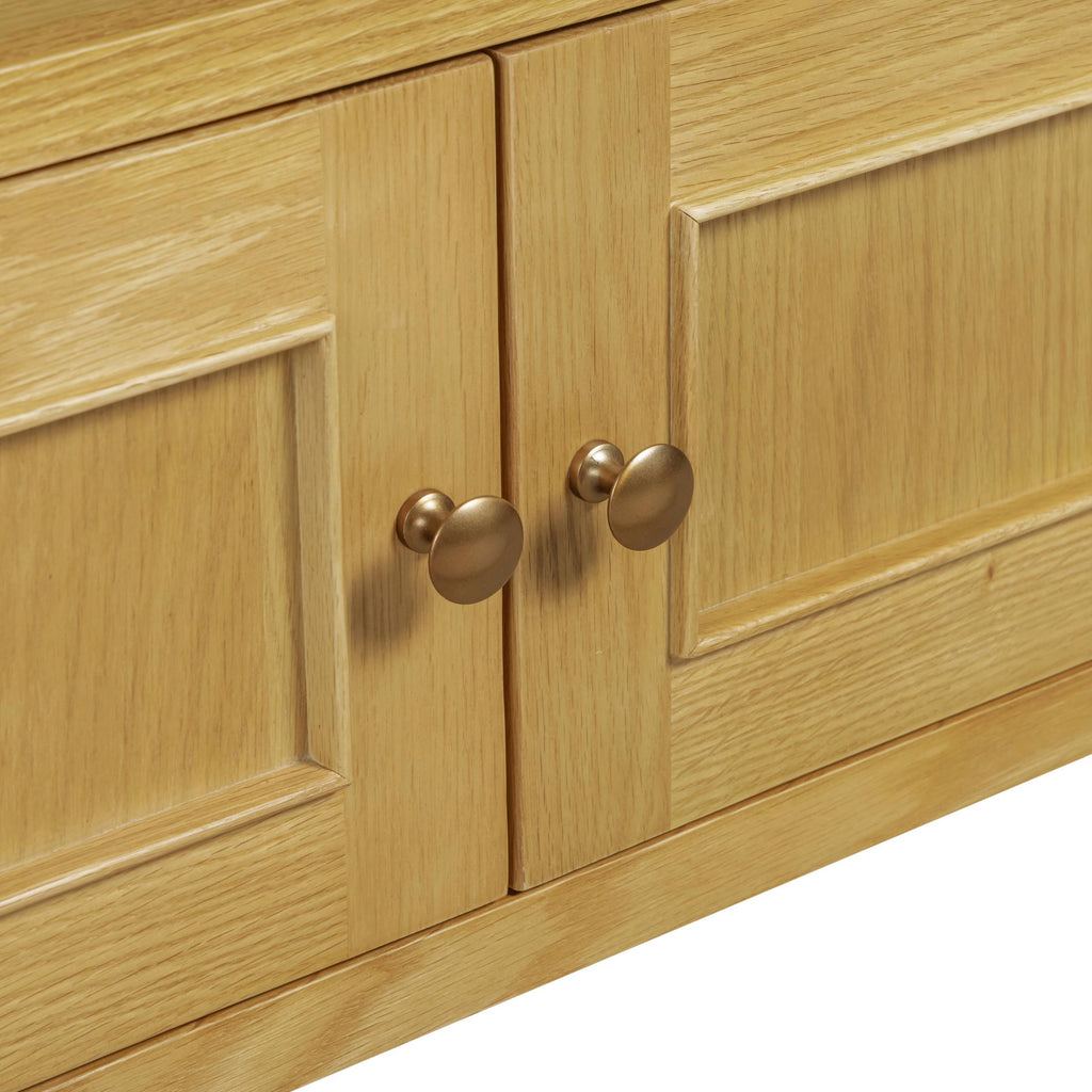 Belle Solid Oak Wood Corner TV Stand — image 5