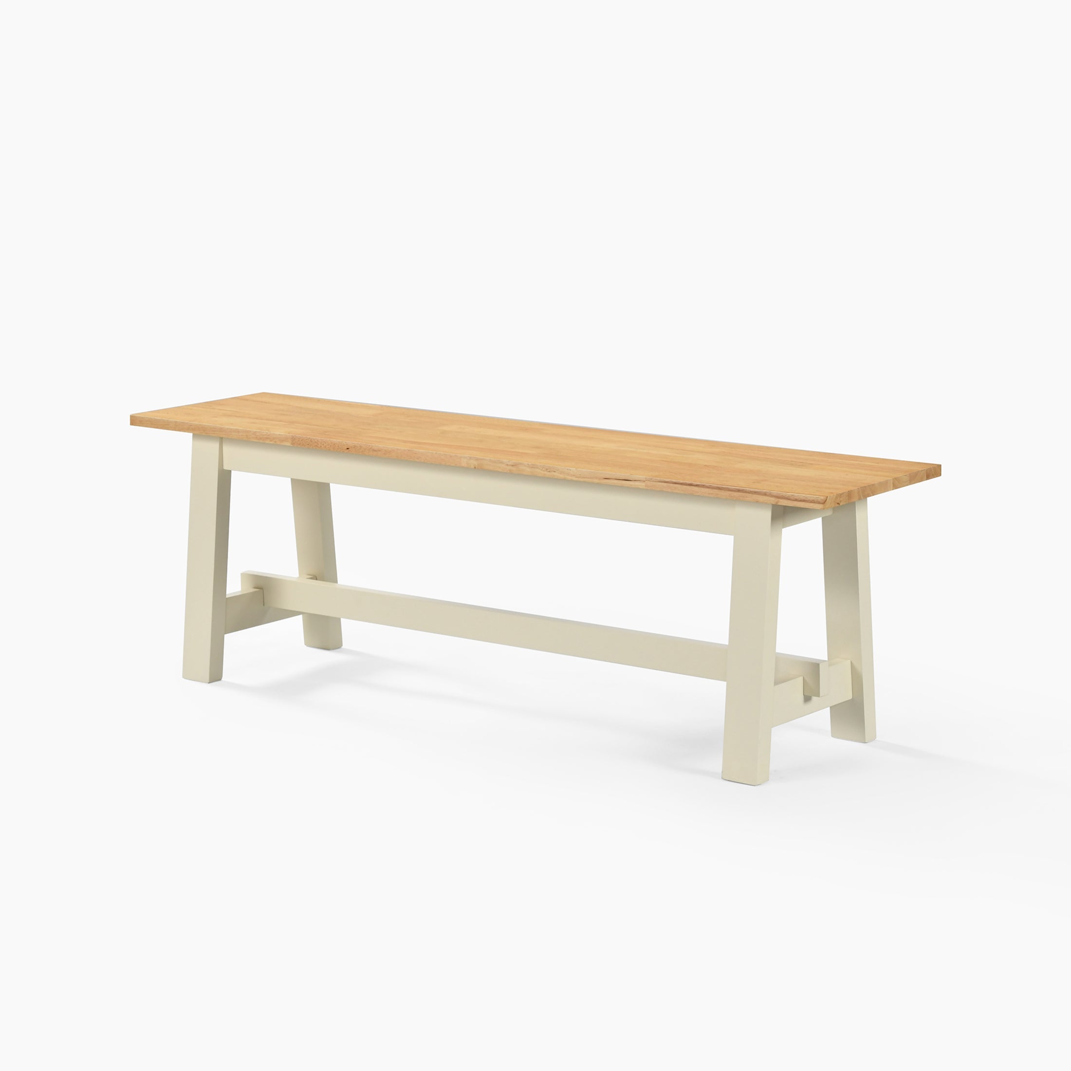 Blakeney Oak and Cream Solid Wood Dining Bench — image 8