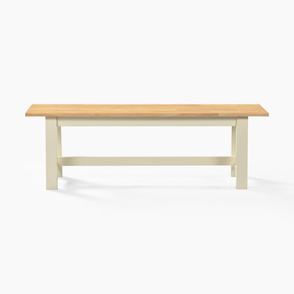 Blakeney Oak and Cream Solid Wood Dining Bench — image 9