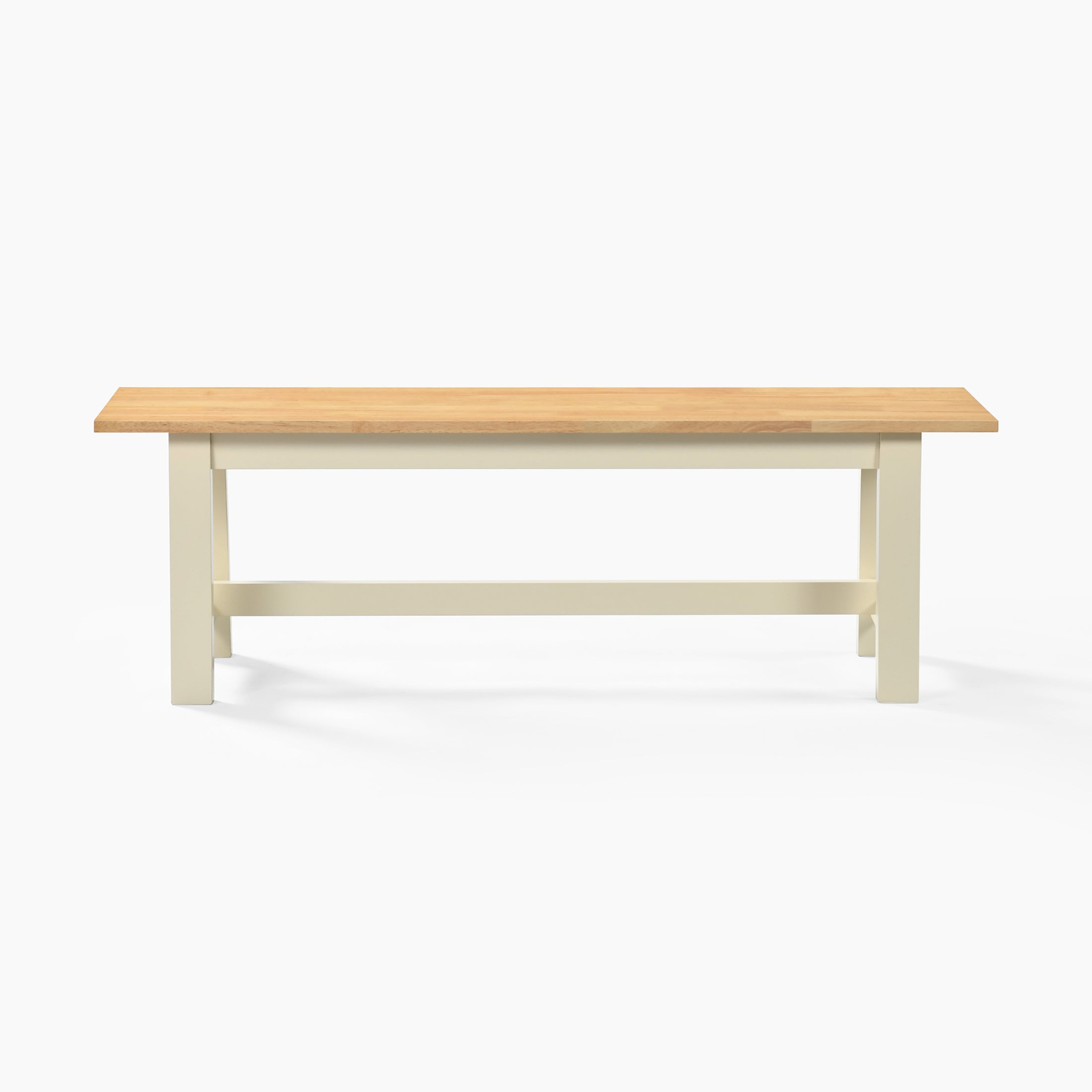 Blakeney Oak and Cream Solid Wood Dining Bench — image 9