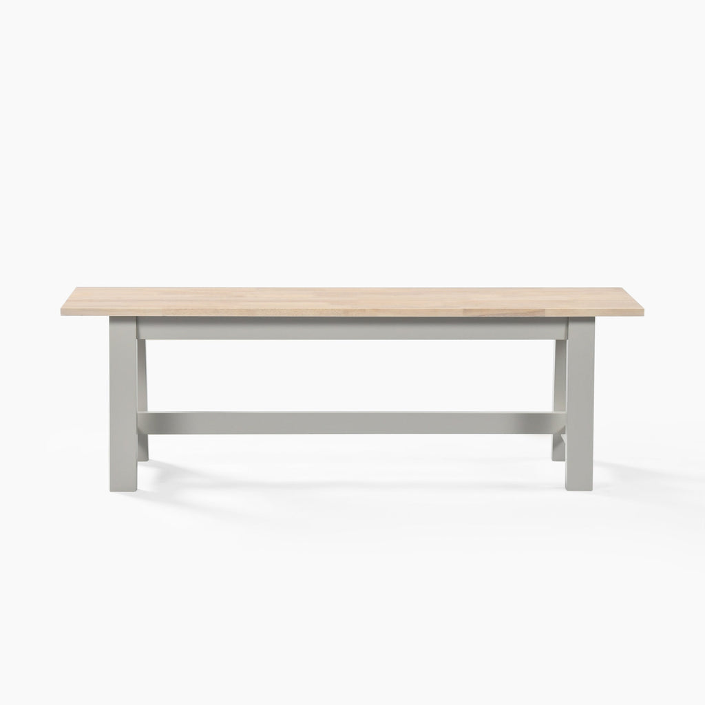 Blakeney Whitewashed and Light Grey Solid Wood Dining Bench — image 9