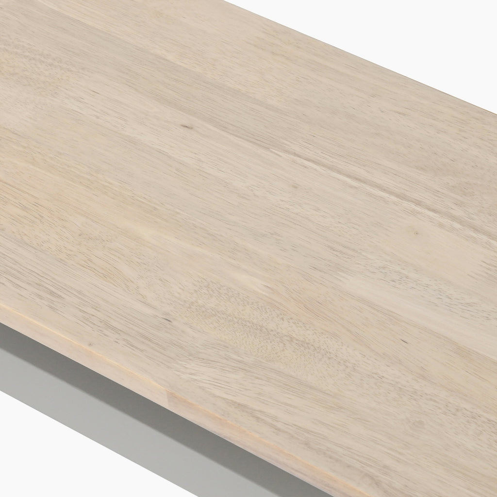 Blakeney Whitewashed and Light Grey Solid Wood Dining Bench — image 6