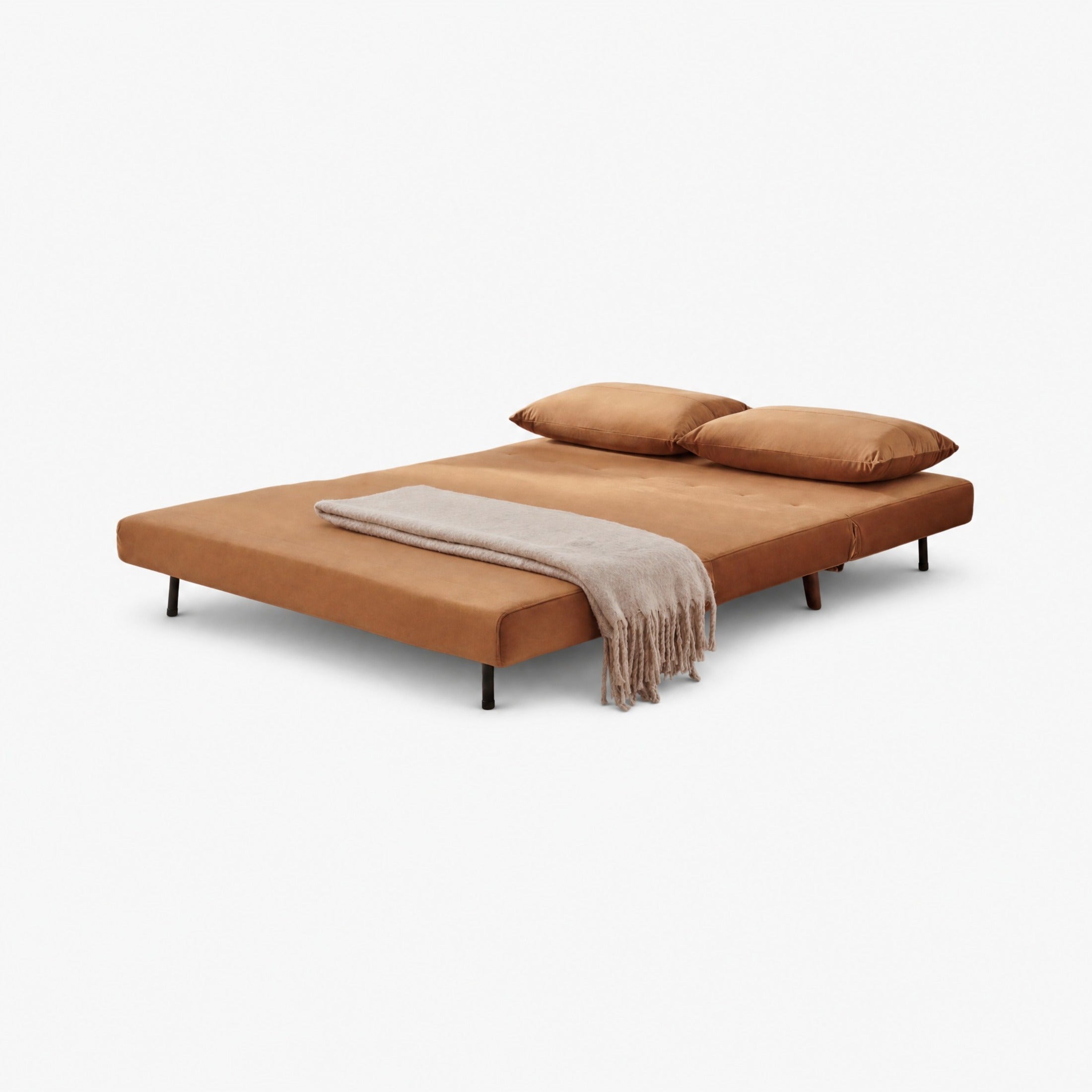 Bobby Orange Velvet Double Folding Sofa Bed — image 8