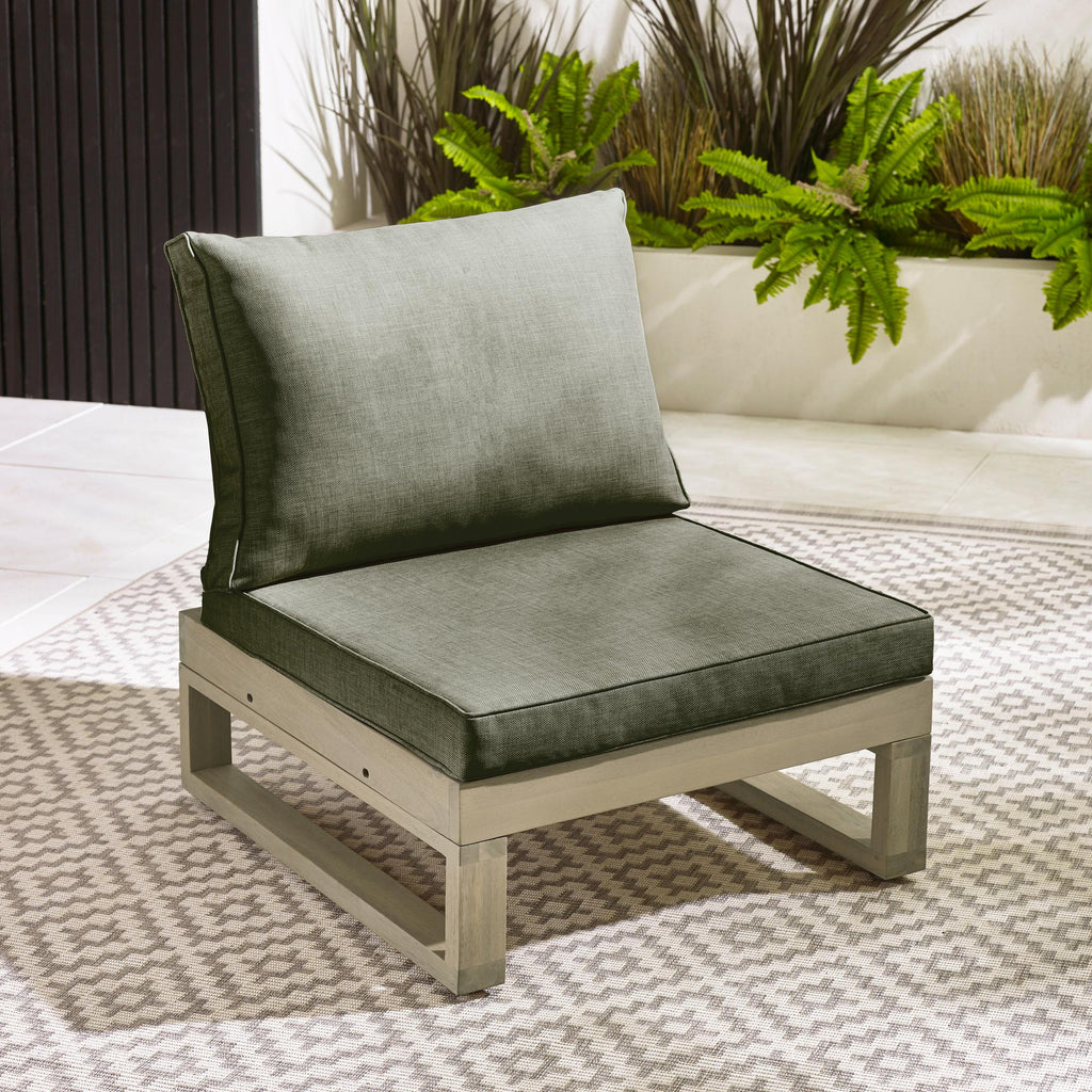 2x Brisa Limewash Wood and Grey Garden Chairs Set — image 9