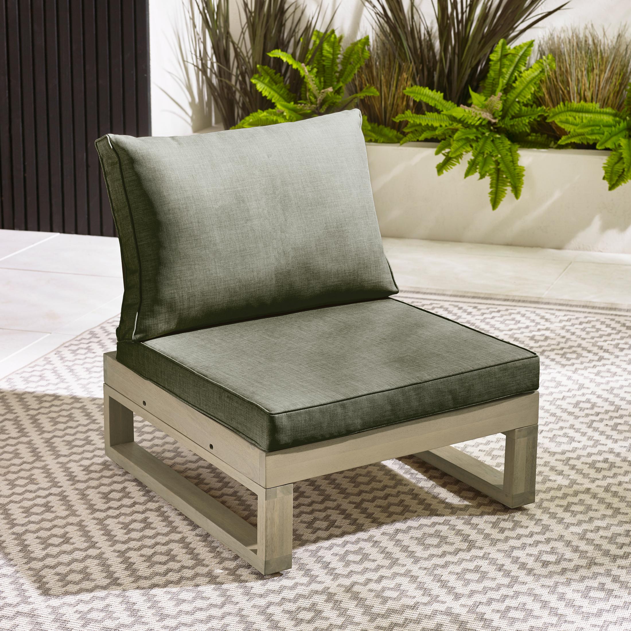 2x Brisa Limewash Wood and Grey Garden Chairs Set — image 9