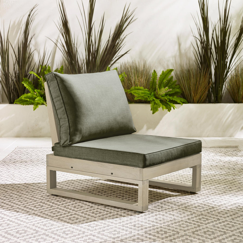2x Brisa Limewash Wood and Grey Garden Chairs Set — image 10