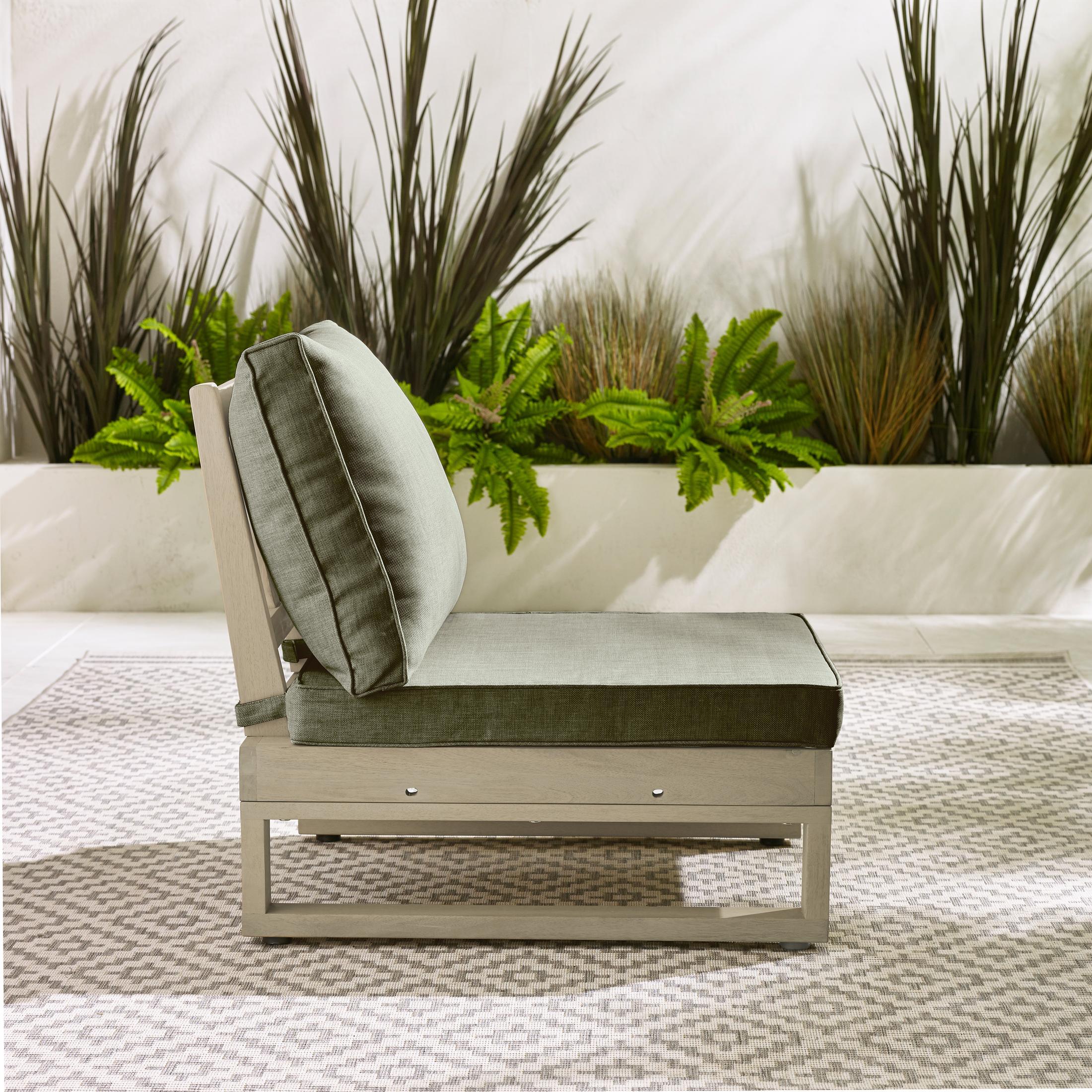 2x Brisa Limewash Wood and Grey Garden Chairs Set — image 5