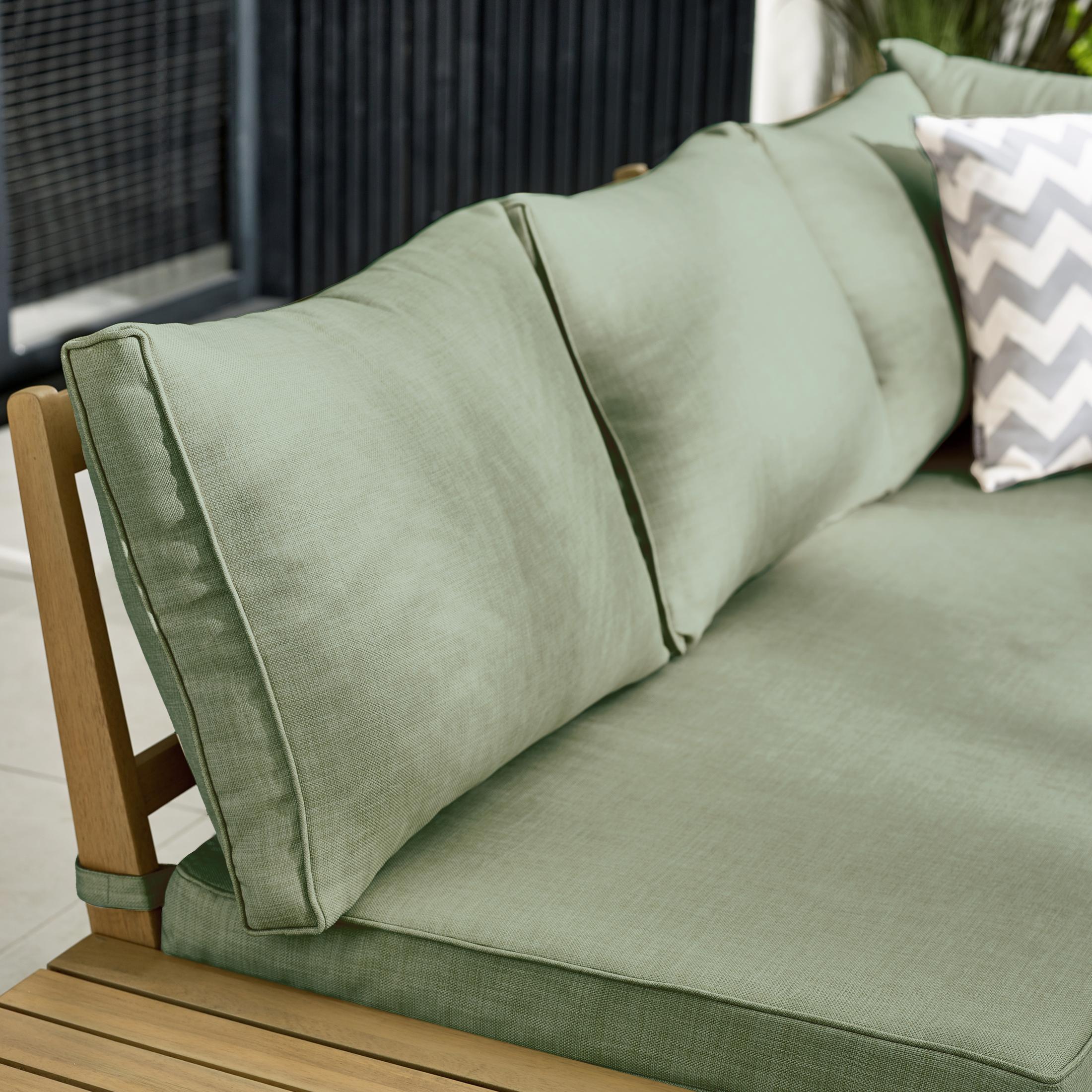 Brisa Wood & Green 5/6 Seat Garden Sofa Set — image 3