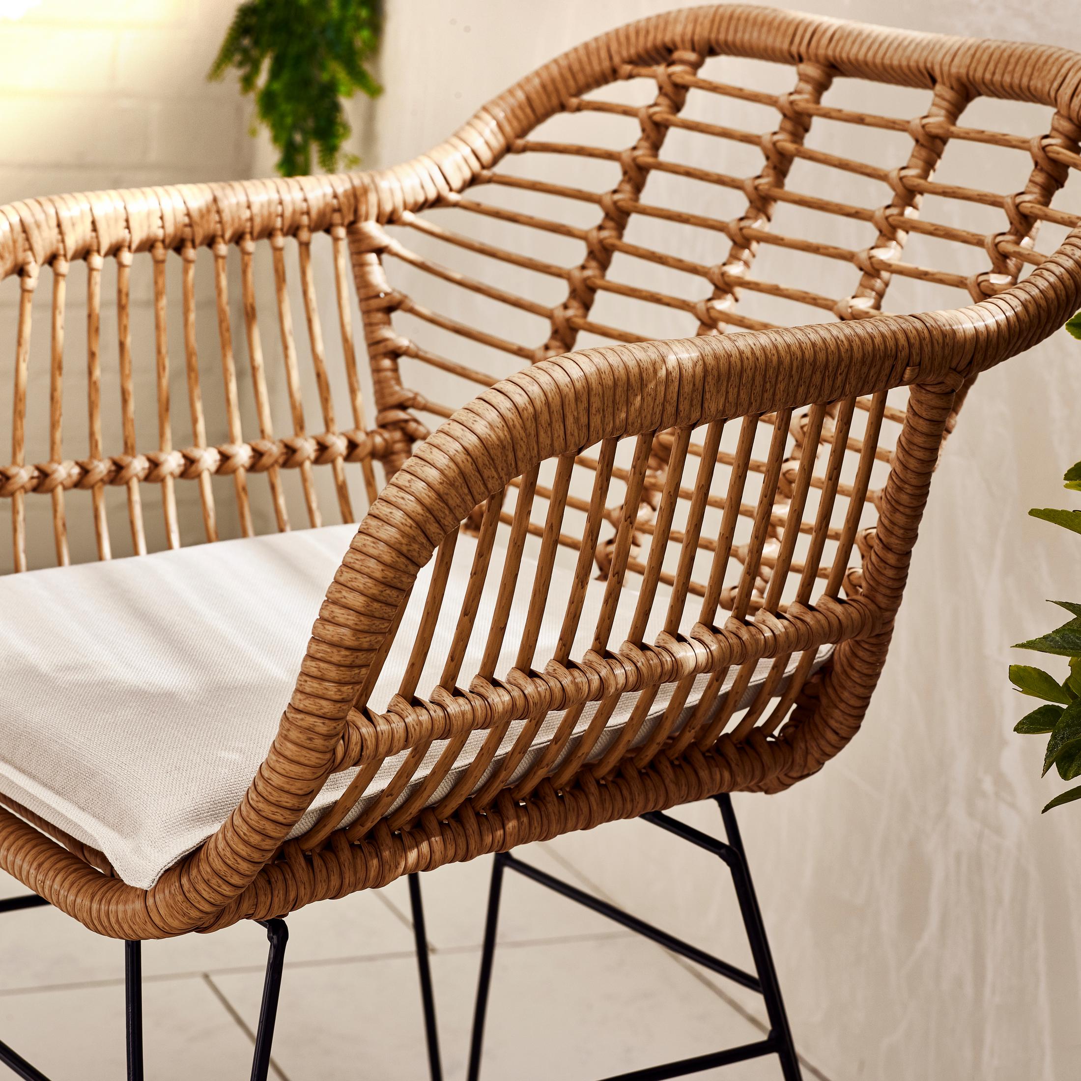 Belize Beige Rattan 2 Seat Garden Bistro Set — image 4