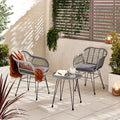 Belize Grey Rattan 2 Seat Garden Bistro Set — image 1