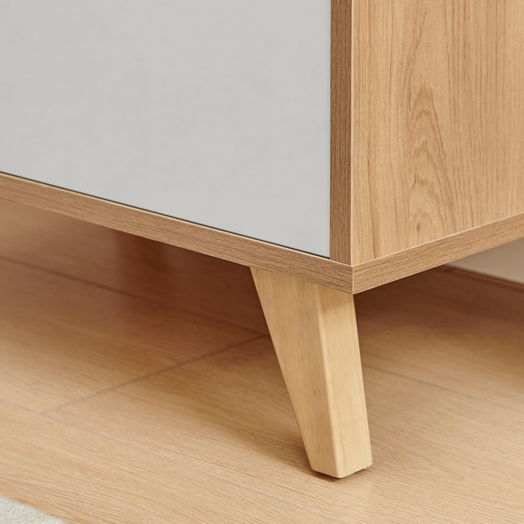 Bisset Off White and Wood Effect 5 Drawer Tall Chest of Drawers — image 6