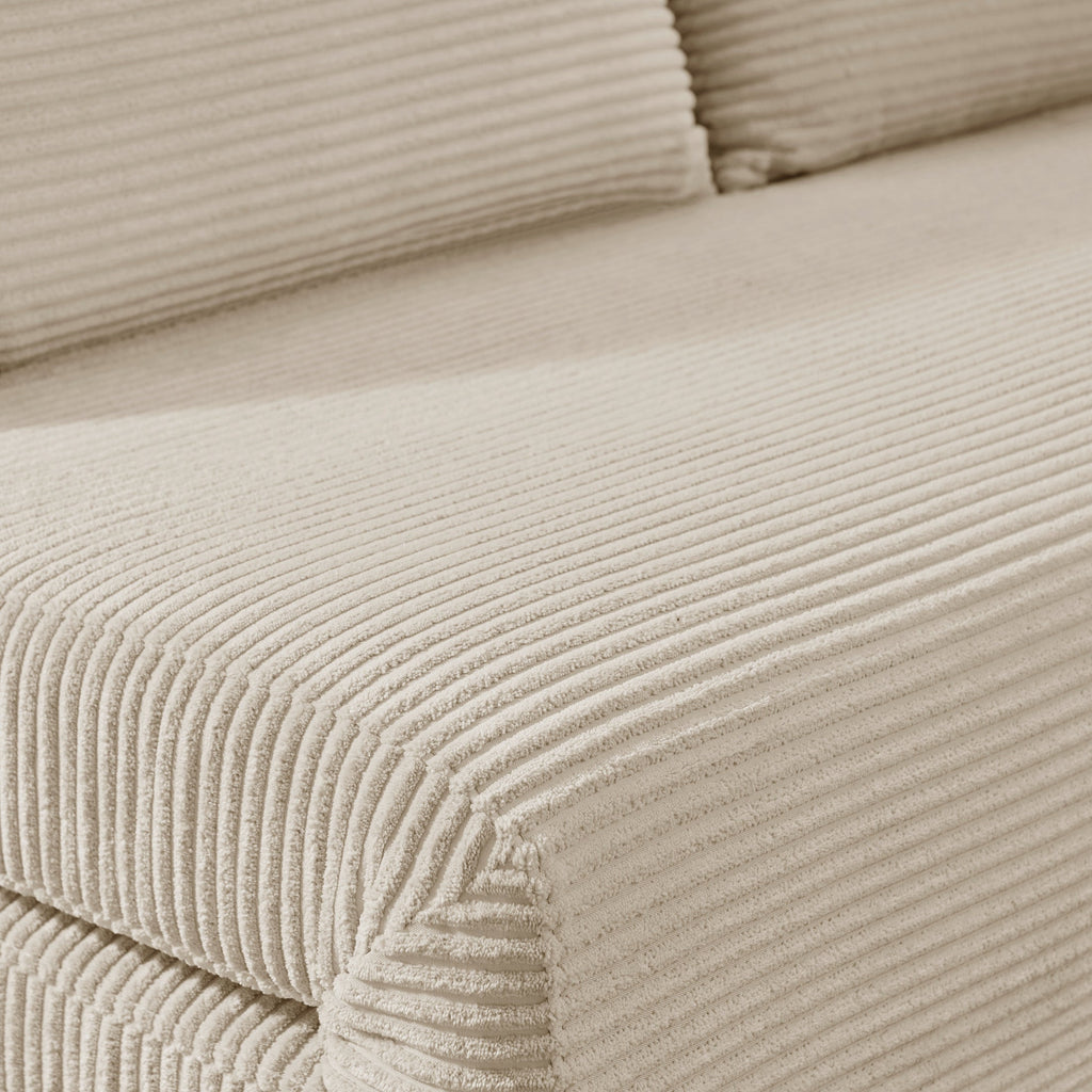 Bobby Cream Jumbo Corduroy Folding Double Sofa Bed — image 9