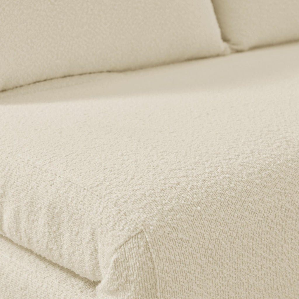 Bobby Off-White Boucle Fabric Double Folding Sofa Bed — image 9