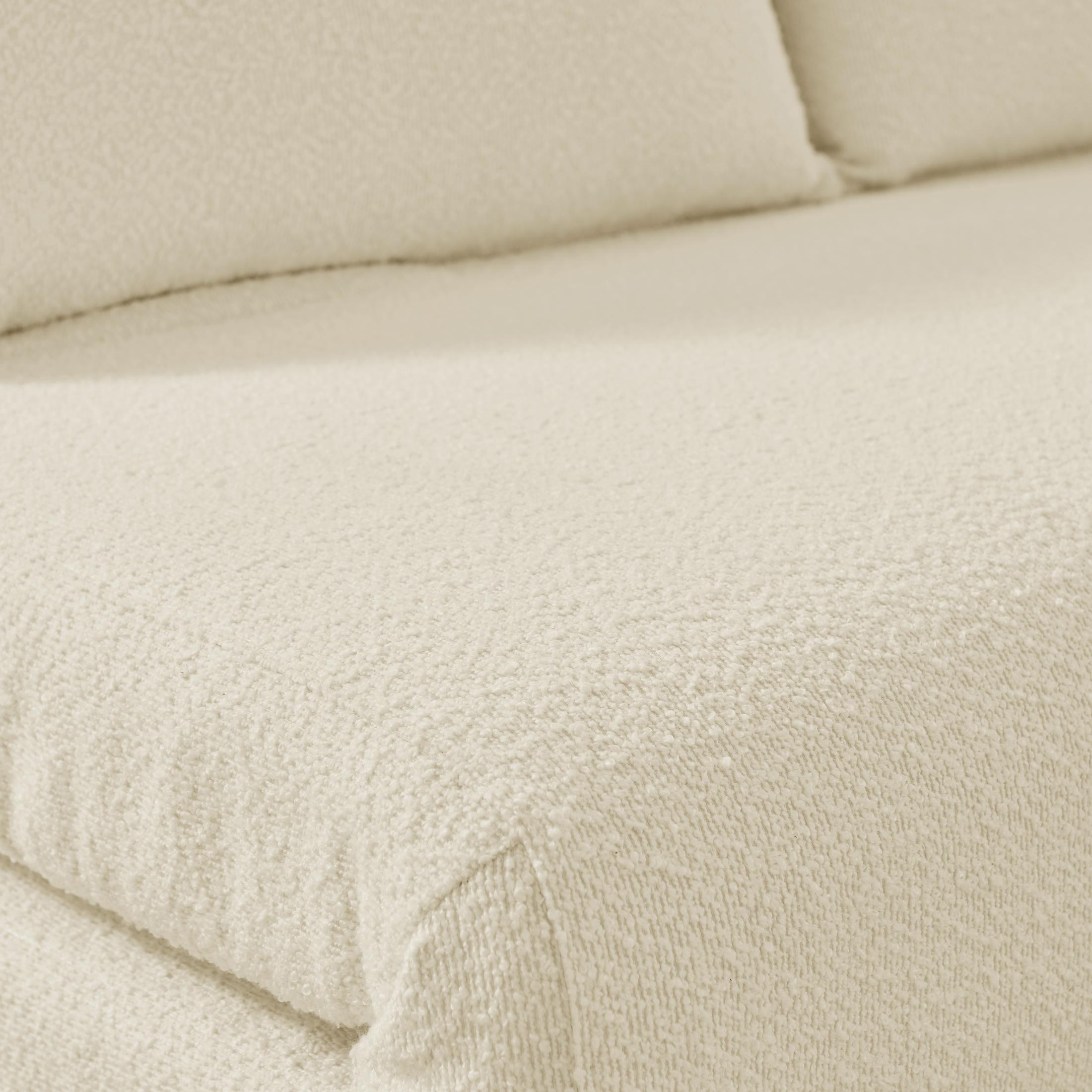 Bobby Off-White Boucle Fabric Double Folding Sofa Bed — image 9