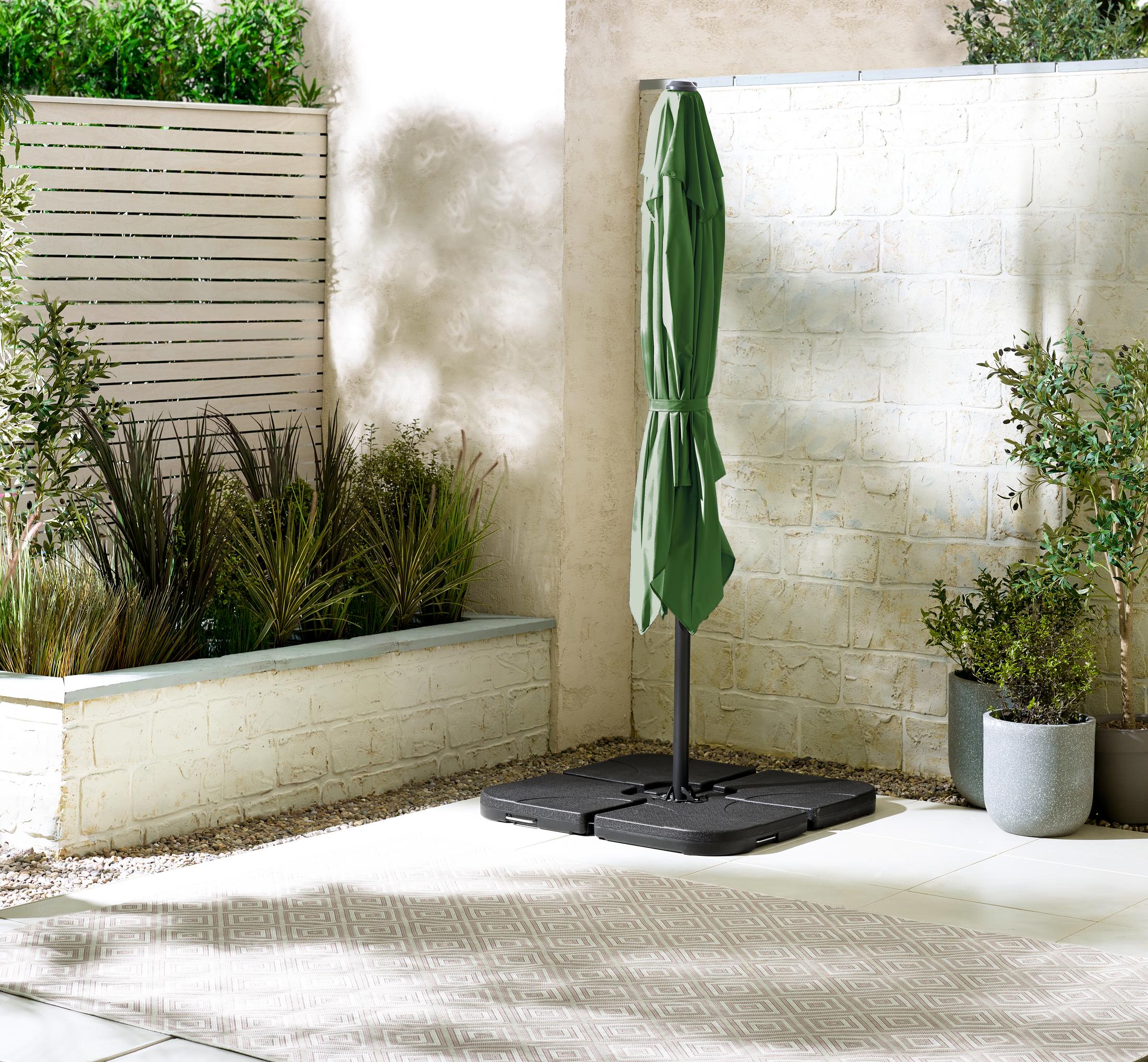 Cantilever Green Square Garden Parasol Only (No Base) — image 2
