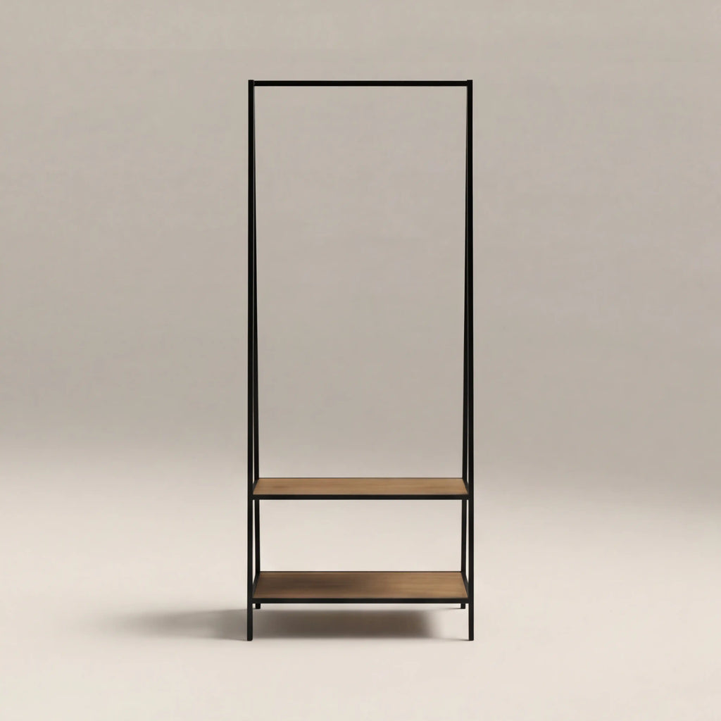 Seaford Clothing Rack - Black & Oak — image 1